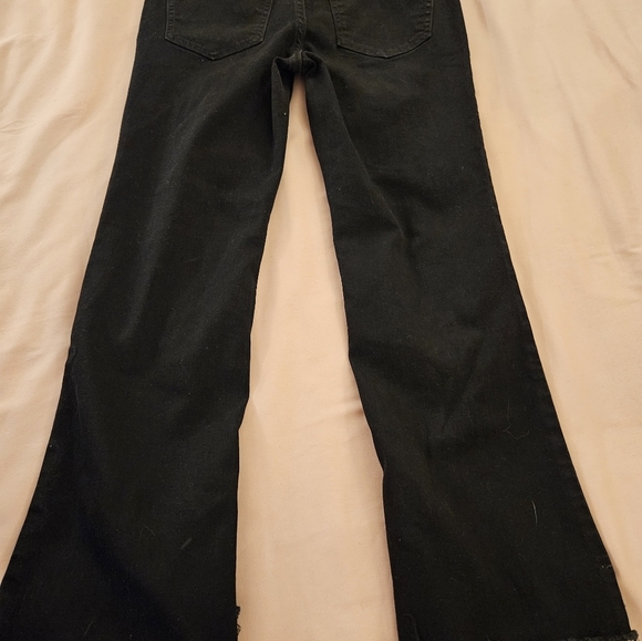 Free People Women's Black Distressed Split Hem Jeans - Picture 6 of 6